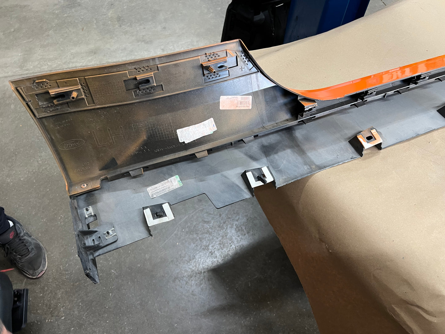 2015-2023 Ford Mustang GT V6 LH Side Skirt Molding Driver Side "Orange"