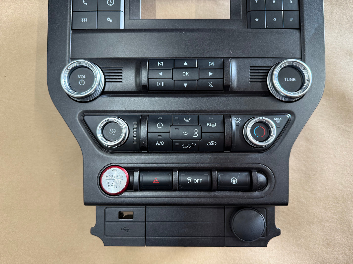 2018-2023 Ford Mustang GT Face Plate Radio Trim Piece
