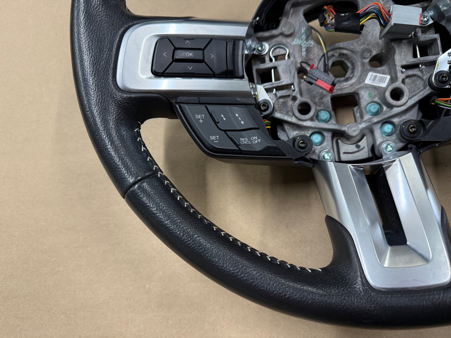 2015 Ford Mustang GT 50th Anniversary Leather Steering Wheel "Auto"