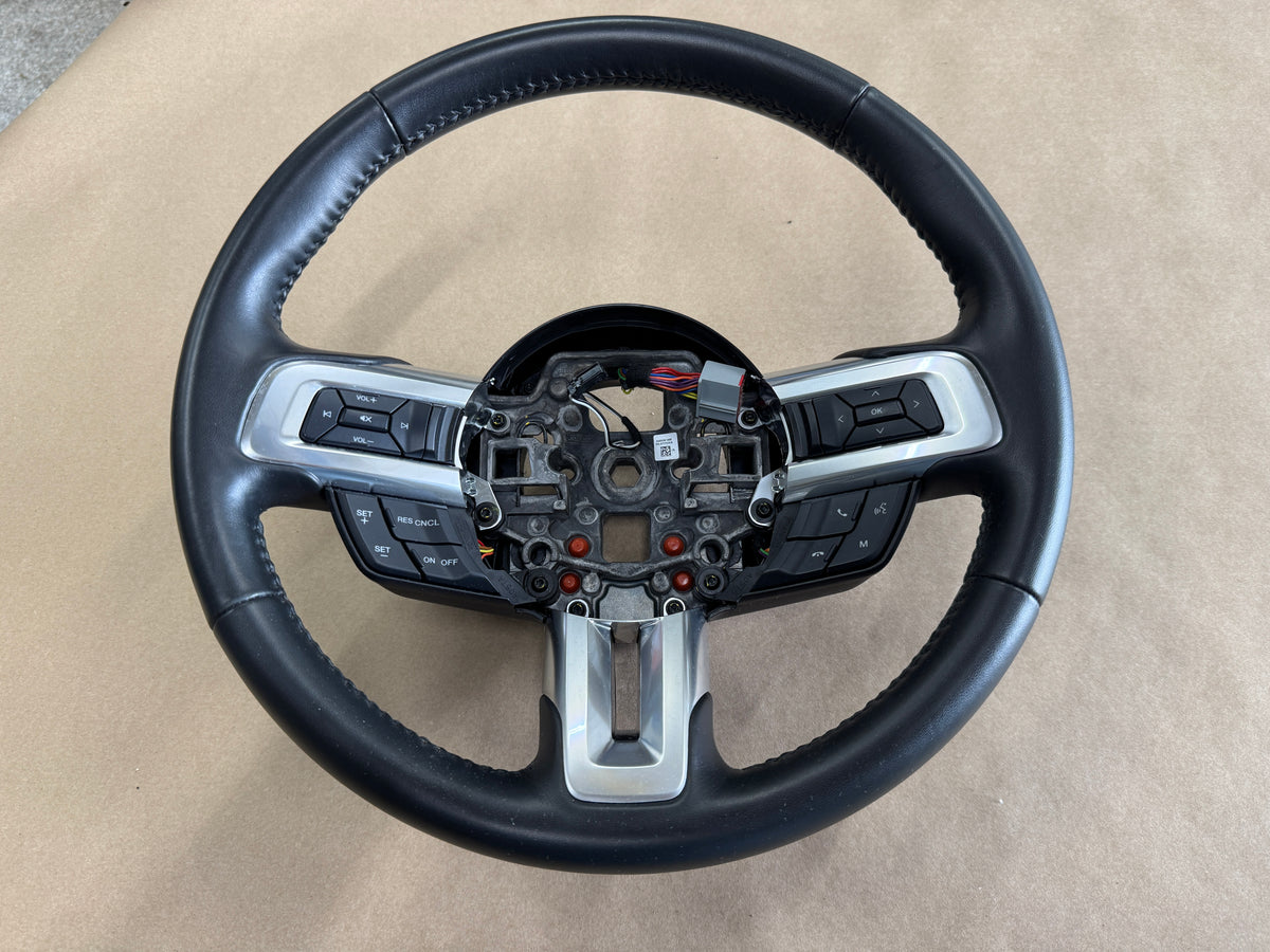 2018-2023 Ford Mustang Leather Steering Wheel "Manual" 11k mi - OEM