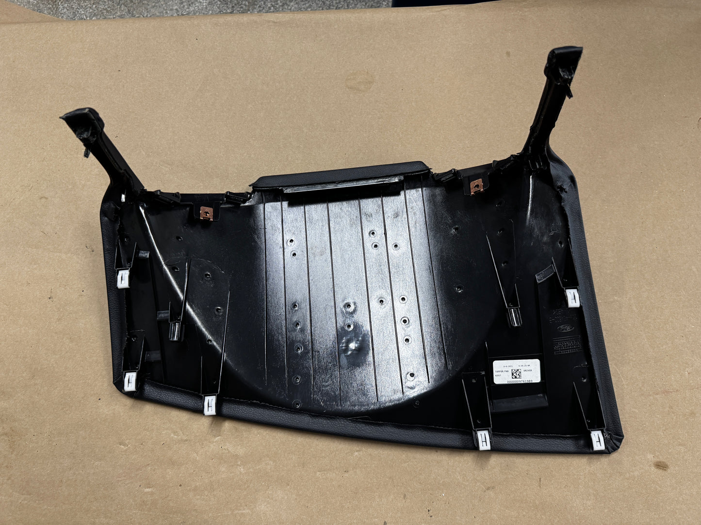 2017-2022 Ford F-250 F-350 Black Leather Wrapped LH Driver Dash Pad Cover OEM