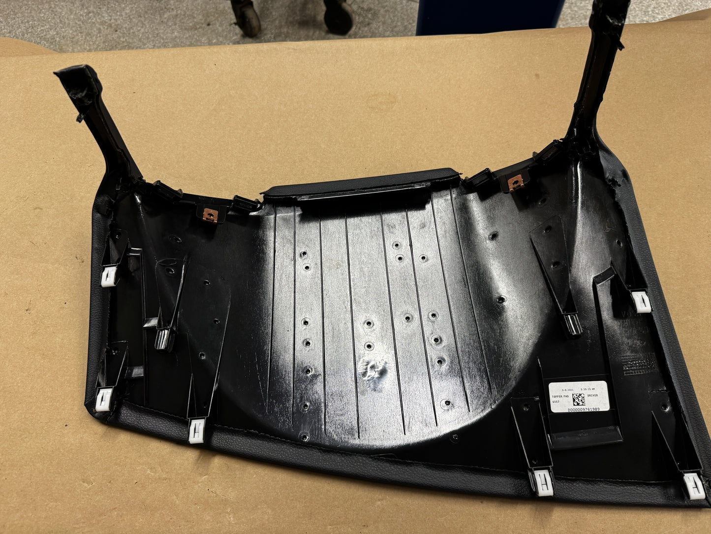 2017-2022 Ford F-250 F-350 Black Leather Wrapped LH Driver Dash Pad Cover OEM