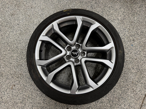 2018-2023 Ford Mustang GT Silver Wheel Rim 20x9" Goodyear Eagle 265/35/20