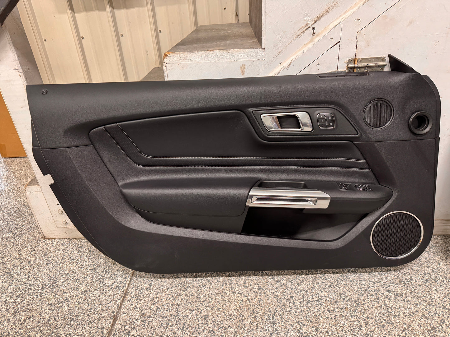 2018-2023 Mustang GT V6 EcoBoost LH RH Premium Leather Insert Door Panels Pair