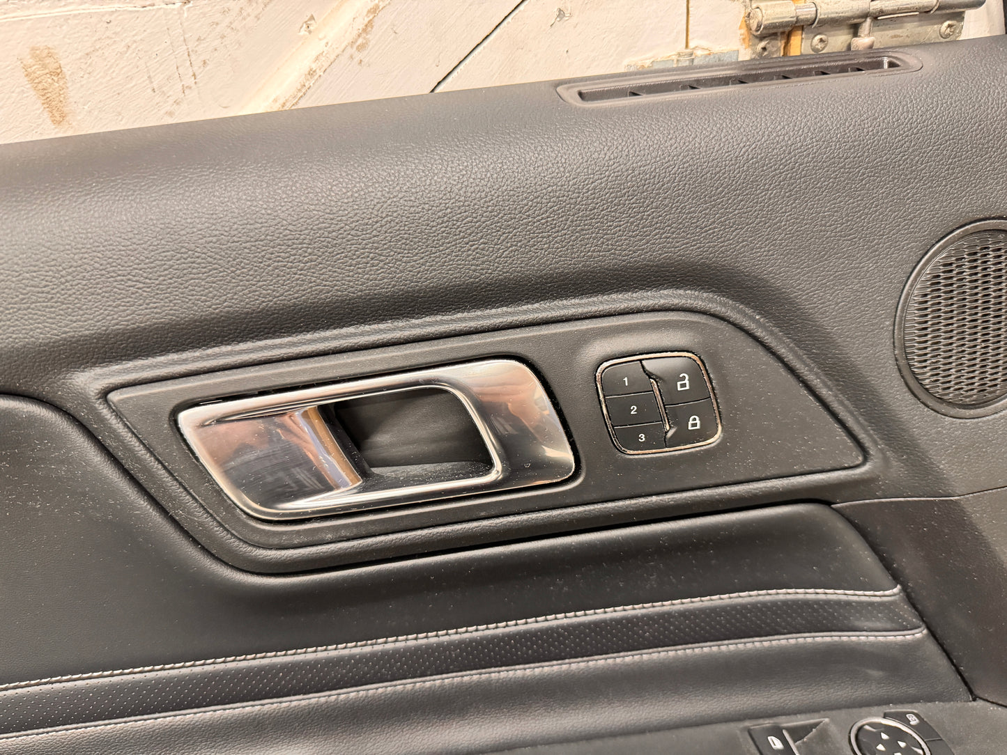 2018-2023 Mustang GT V6 EcoBoost LH RH Premium Leather Insert Door Panels Pair