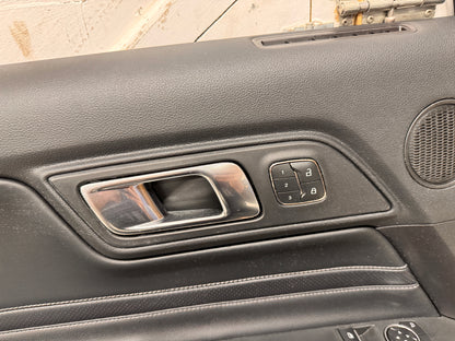 2018-2023 Mustang GT V6 EcoBoost LH RH Premium Leather Insert Door Panels Pair