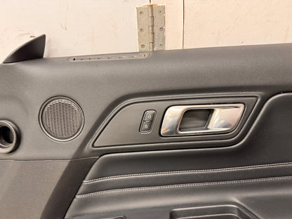 2018-2023 Mustang GT V6 EcoBoost LH RH Premium Leather Insert Door Panels Pair