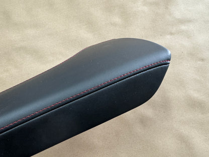 2016-2023 Chevy Camaro ZL1 Black Leather Console Lid Red Stitching OEM