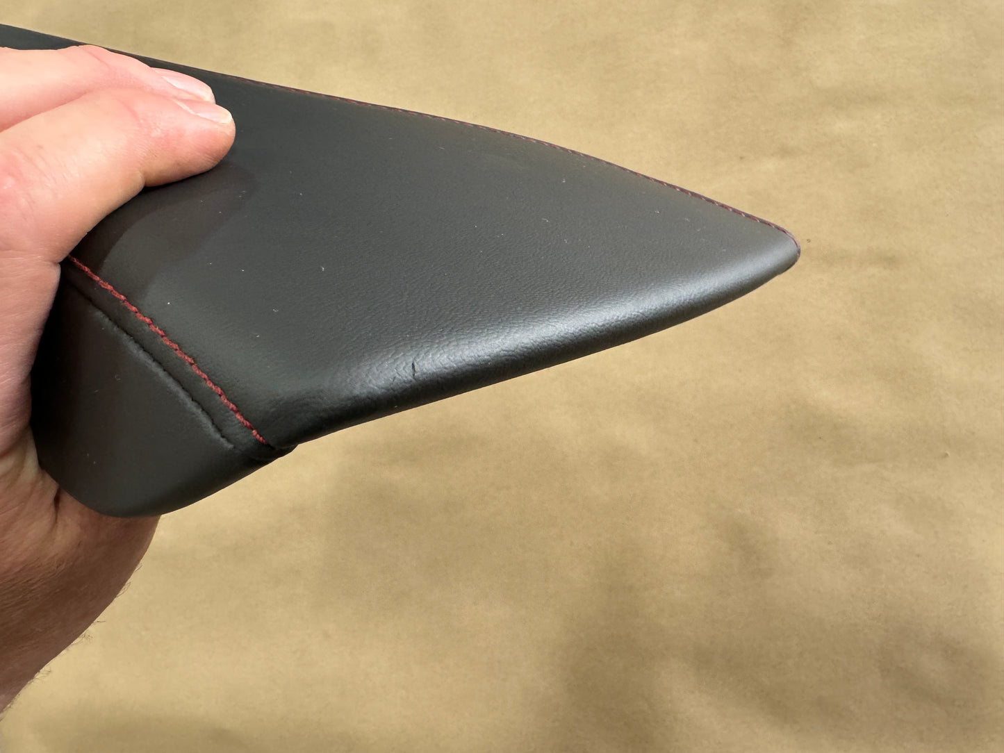 2016-2023 Chevy Camaro ZL1 Black Leather Console Lid Red Stitching OEM