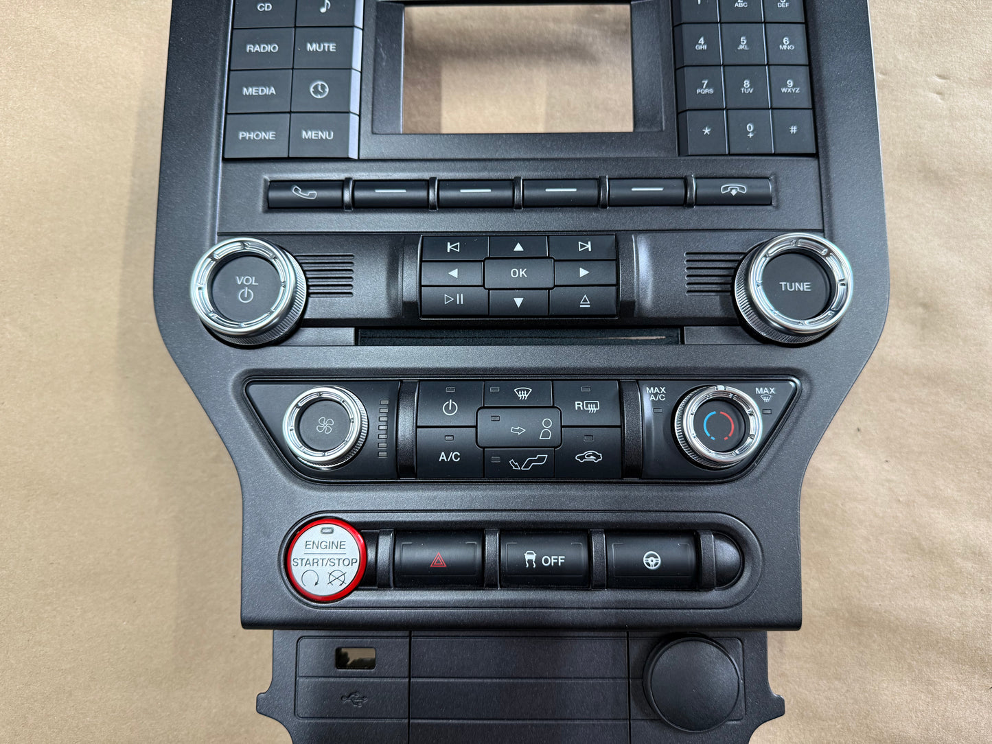 2015-2017 Ford Mustang GT Face Plate Radio Trim Piece