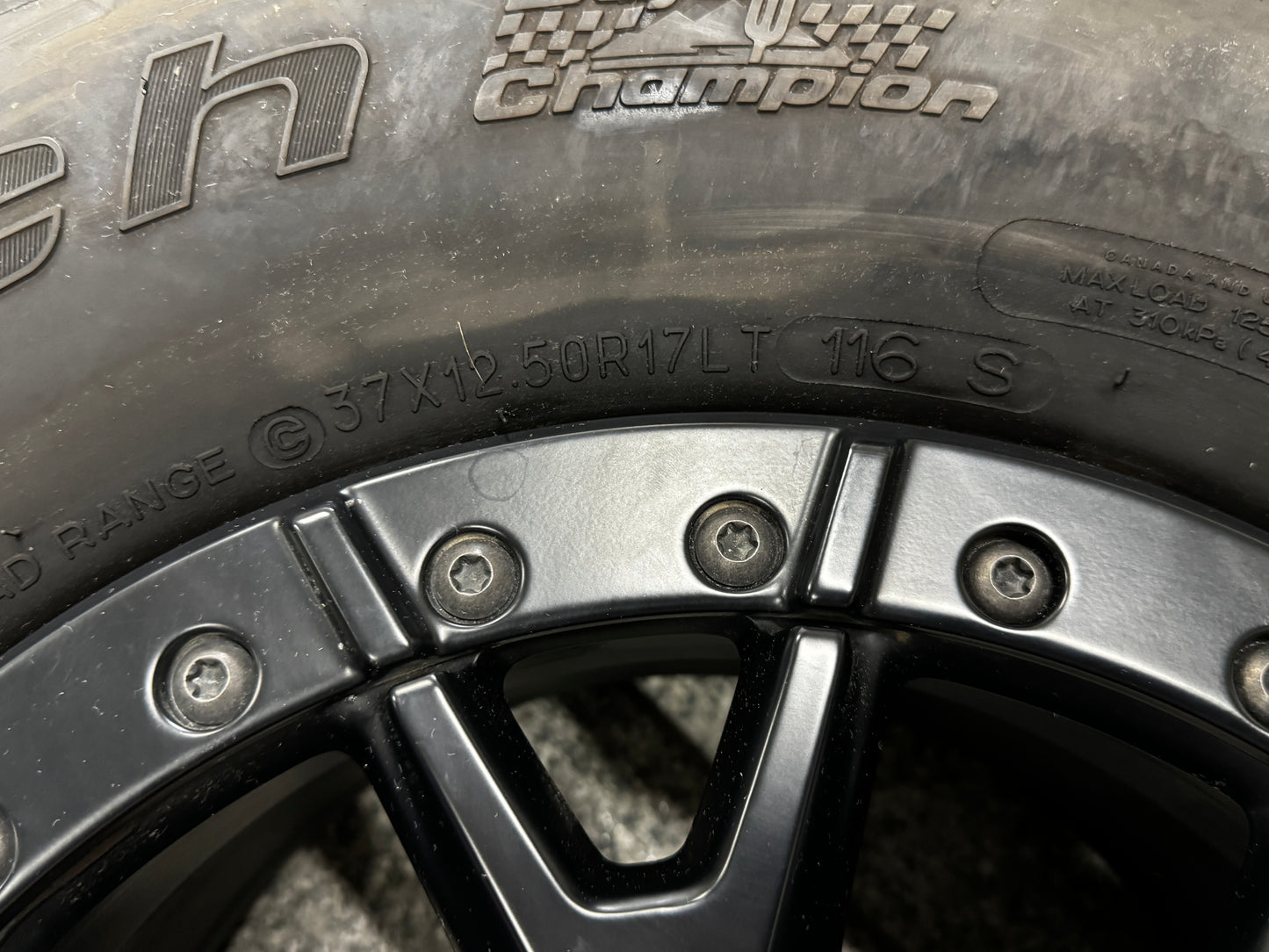 2023-2025 F-150 Raptor R Bead Lock Wheel Rim 17x8.5" BFGoodrich 37x12.50x17
