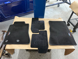 2015-2023 Mustang Ford Racing Black Front & Rear Floor Mats Carpet