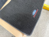 2015-2023 Mustang Ford Racing Black Front & Rear Floor Mats Carpet
