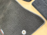 2015-2023 Mustang Ford Racing Black Front & Rear Floor Mats Carpet