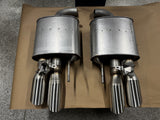 2024-2025 Ford Mustang GT Active Exhaust Quad Tip Mufflers 1100 miles - OEM