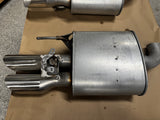 2024-2025 Ford Mustang GT Active Exhaust Quad Tip Mufflers 1100 miles - OEM
