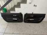 2015-2017 Ford Mustang GT V6 EcoBoost LH RH Leather Insert Door Panels Pair