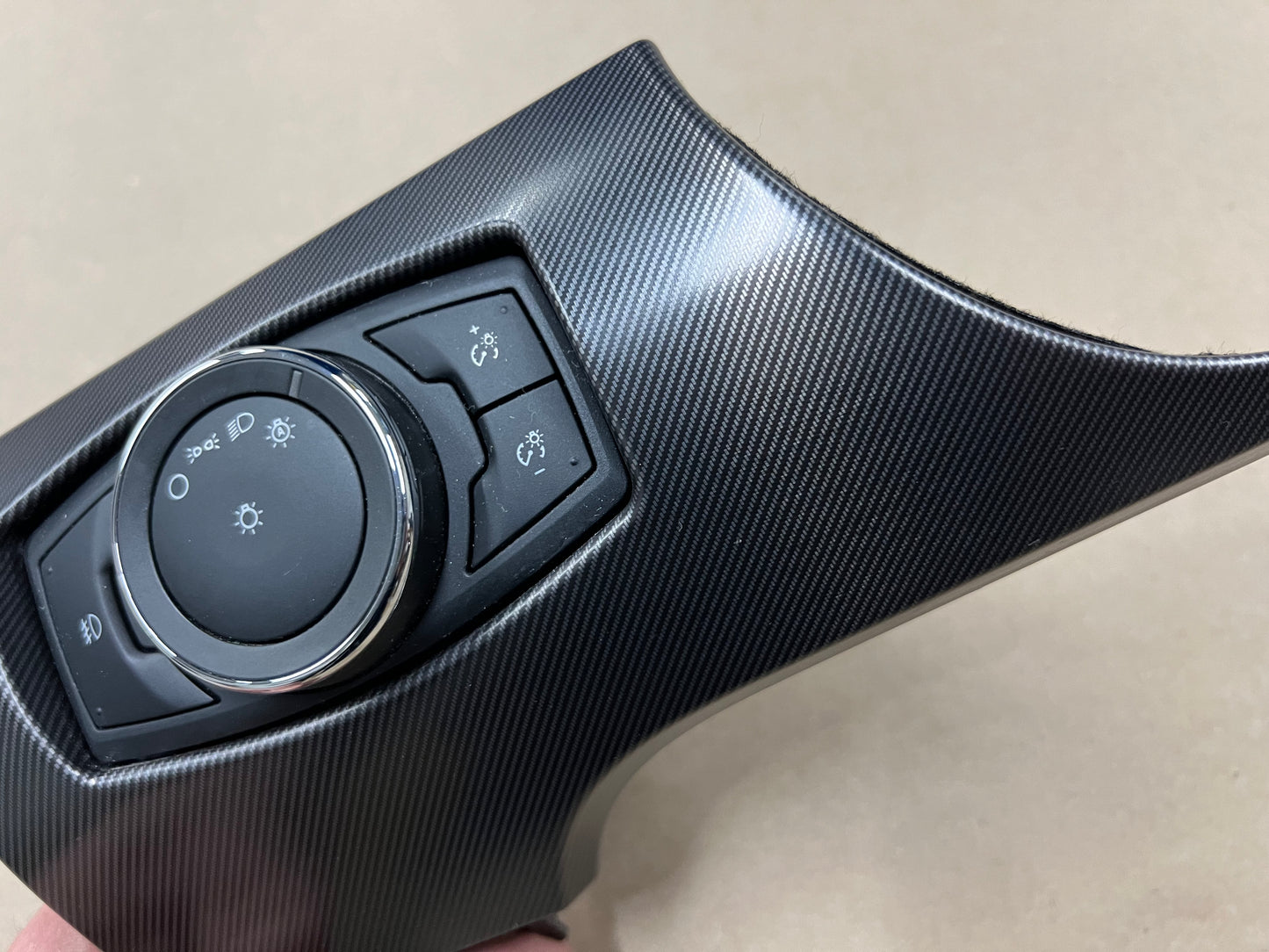 2015-2023 Ford Mustang GT Headlight Switch Knob & Dash Trim Bezel