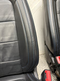 2018-2023 Ford Mustang GT Front Rear Leather Seats Black "Blue Stitch"