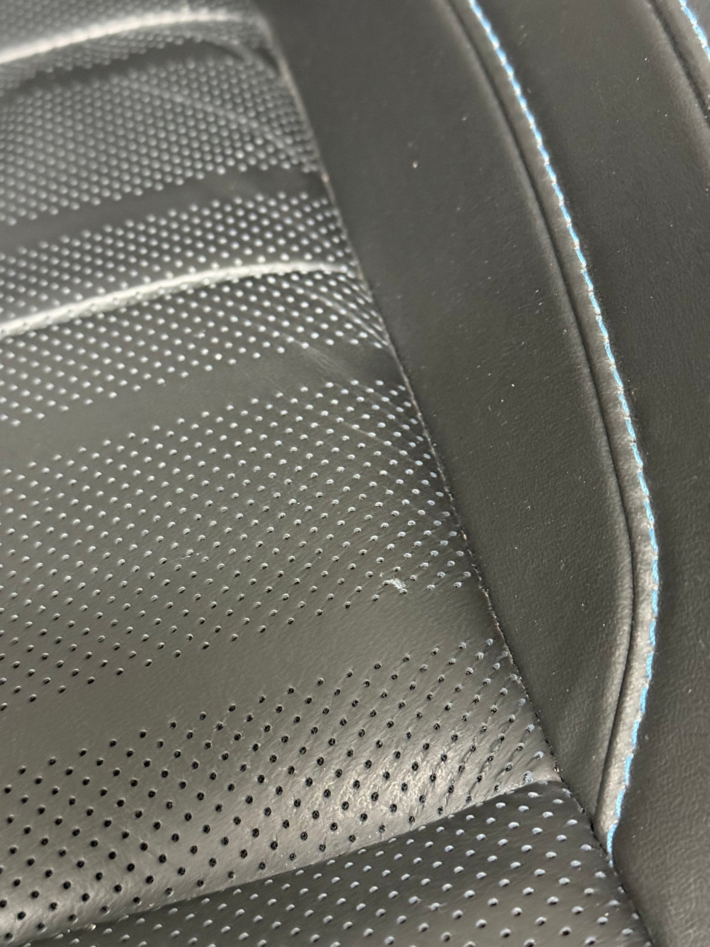 2018-2023 Ford Mustang GT Front Rear Leather Seats Black "Blue Stitch"