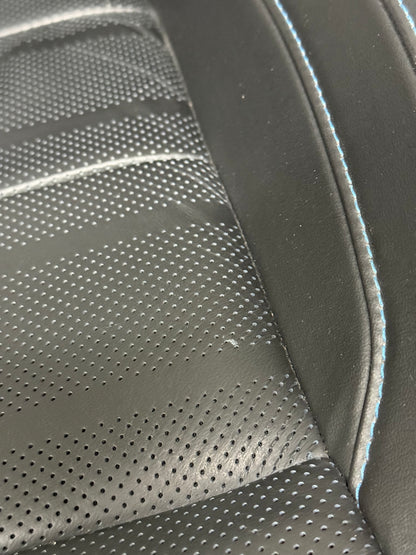 2018-2023 Ford Mustang GT Front Rear Leather Seats Black "Blue Stitch"