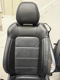 2018-2023 Ford Mustang GT Front Rear Leather Seats Black "Blue Stitch"