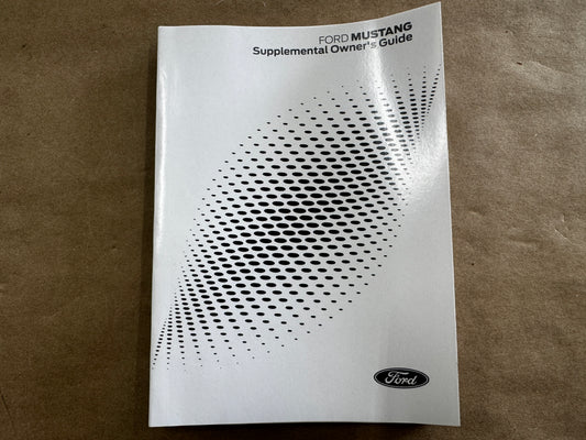 2024-2026 Ford Mustang GT Supplemental Guide - OEM