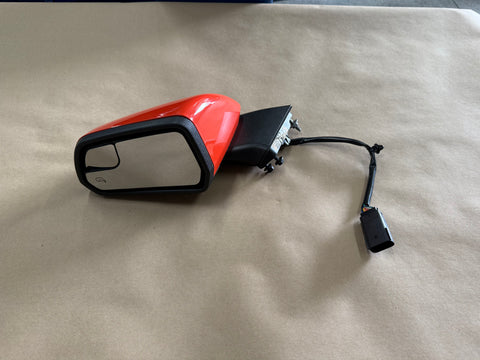 2015-2020 Ford Mustang GT LH Driver Side Mirror "Competition Orange"