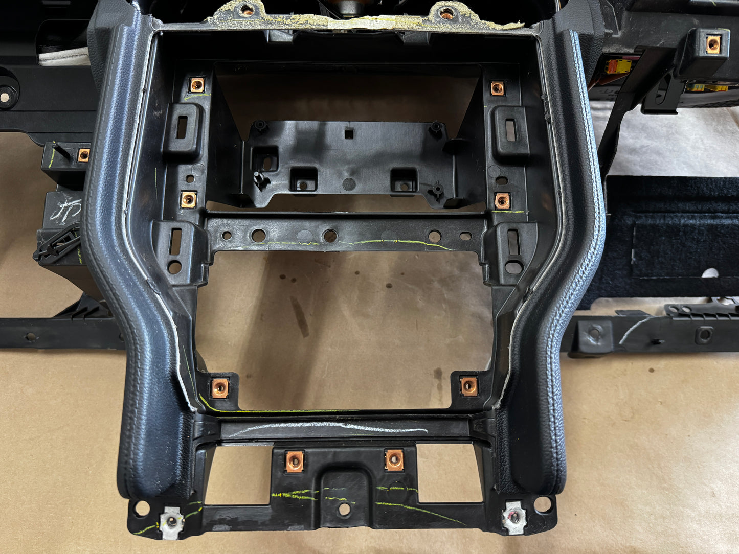 2018-2023 Ford Mustang GT 5.0 Leather Dash Pad Frame "Red Stitch" PP1