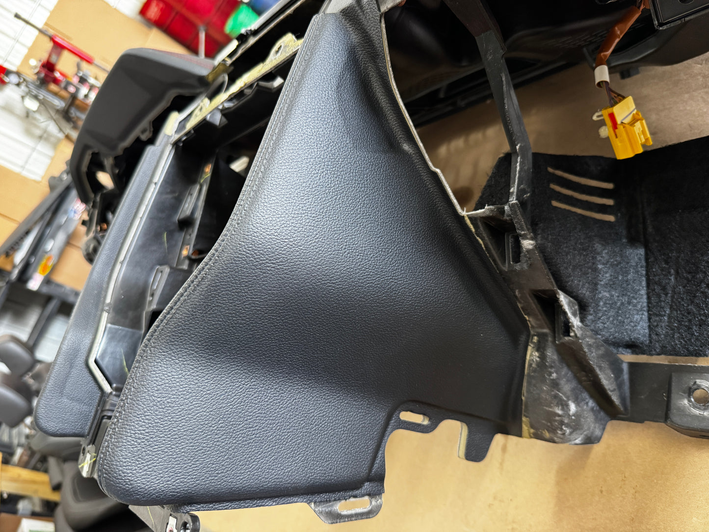 2018-2023 Ford Mustang GT 5.0 Leather Dash Pad Frame "Red Stitch" PP1