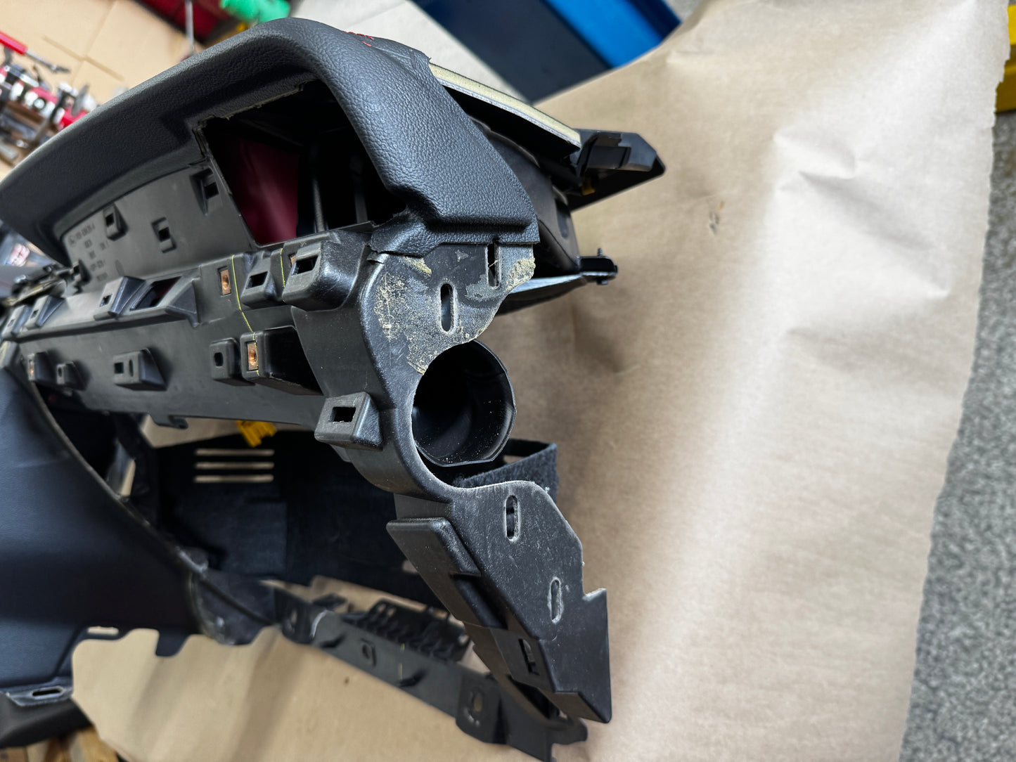 2018-2023 Ford Mustang GT 5.0 Leather Dash Pad Frame "Red Stitch" PP1
