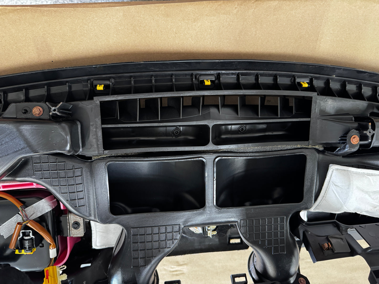 2018-2023 Ford Mustang GT 5.0 Leather Dash Pad Frame "Red Stitch" PP1
