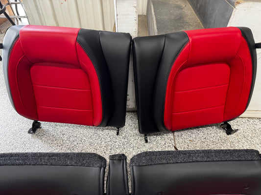 2018-2023 Ford Mustang GT Red/Black Leather Coupe Front & Rear Seats - OEM