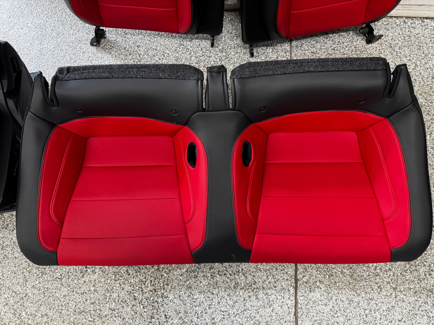 2018-2023 Ford Mustang GT Red/Black Leather Coupe Front & Rear Seats - OEM