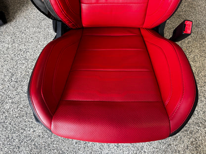 2018-2023 Ford Mustang GT Red/Black Leather Coupe Front & Rear Seats - OEM