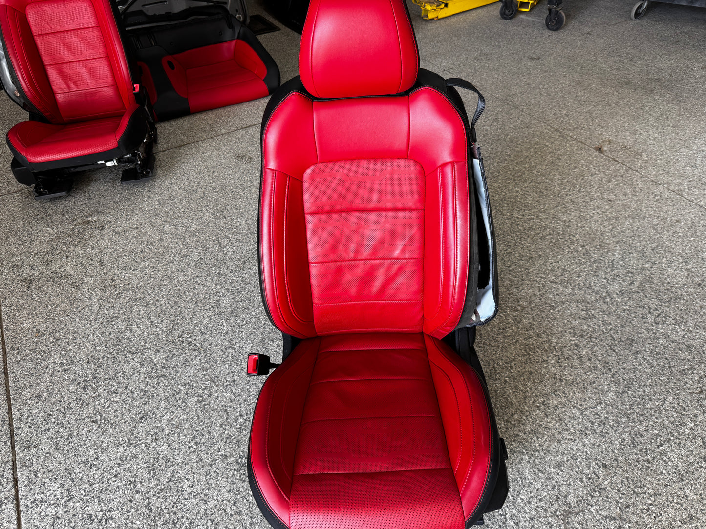 2018-2023 Ford Mustang GT Red/Black Leather Coupe Front & Rear Seats - OEM