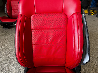 2018-2023 Ford Mustang GT Red/Black Leather Coupe Front & Rear Seats - OEM