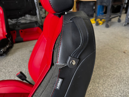 2018-2023 Ford Mustang GT Red/Black Leather Coupe Front & Rear Seats - OEM