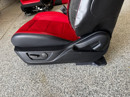 2018-2023 Ford Mustang GT Red/Black Leather Coupe Front & Rear Seats - OEM