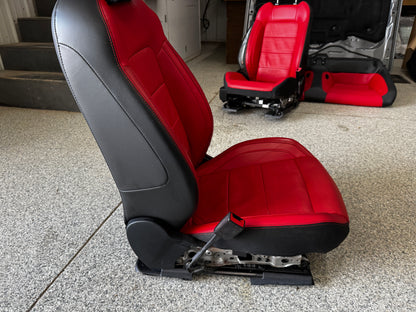 2018-2023 Ford Mustang GT Red/Black Leather Coupe Front & Rear Seats - OEM
