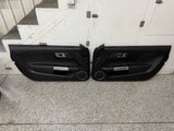 2015-2017 Ford Mustang GT V6 EcoBoost LH RH Leather Insert Door Panels Pair