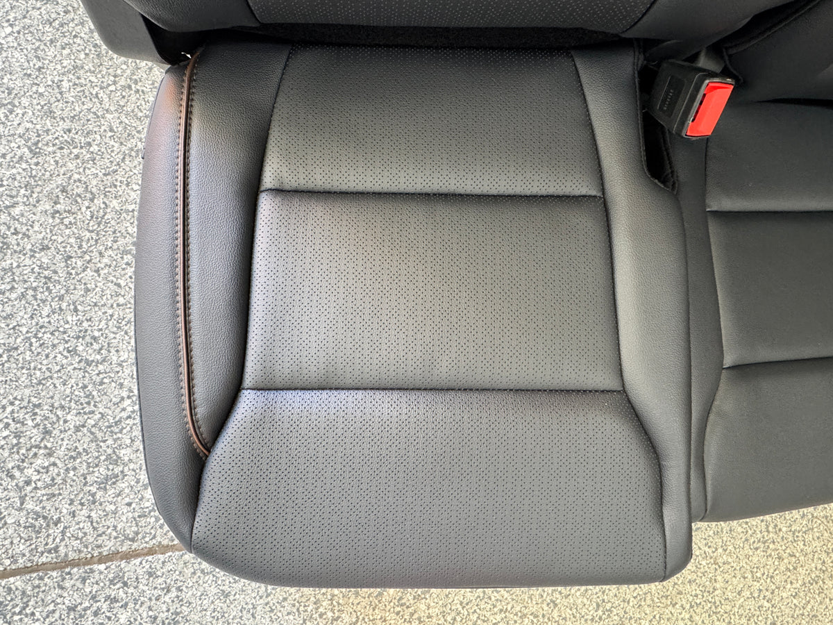 2023-2026 F-250 F-350 Super Duty Front Rear Black Leather Seats Crew Cab