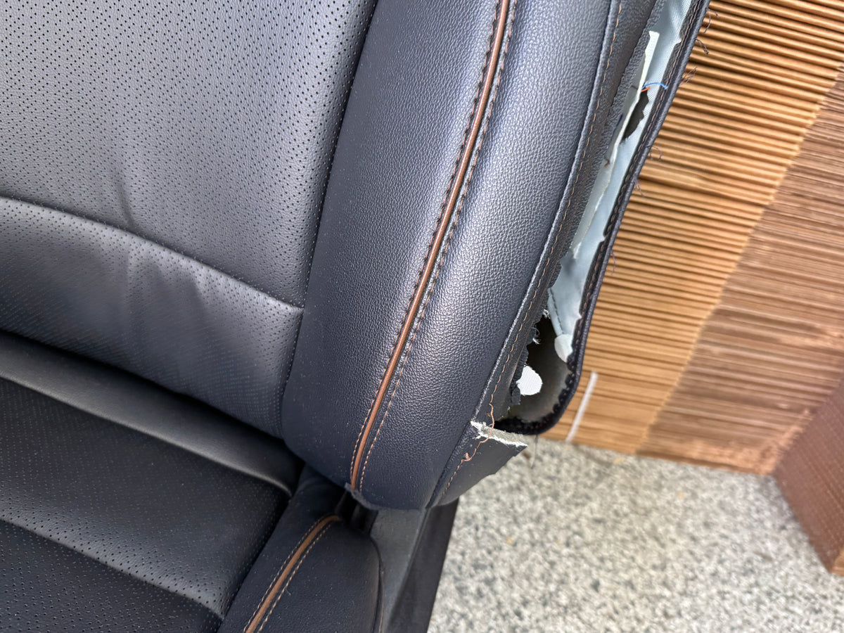 2023-2026 F-250 F-350 Super Duty Front Rear Black Leather Seats Crew Cab