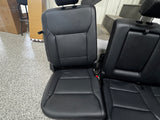 2023-2025 F-250 F-350 Super Duty Front Rear Black Leather Seats Crew Cab