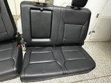 2023-2025 F-250 F-350 Super Duty Front Rear Black Leather Seats Crew Cab