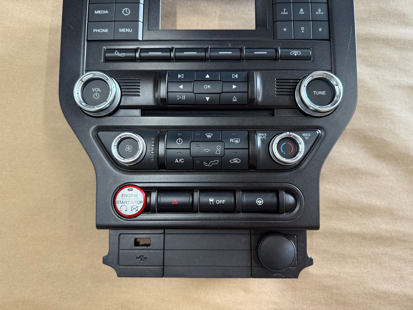 2015-2017 Ford Mustang GT Face Plate Radio Trim Piece