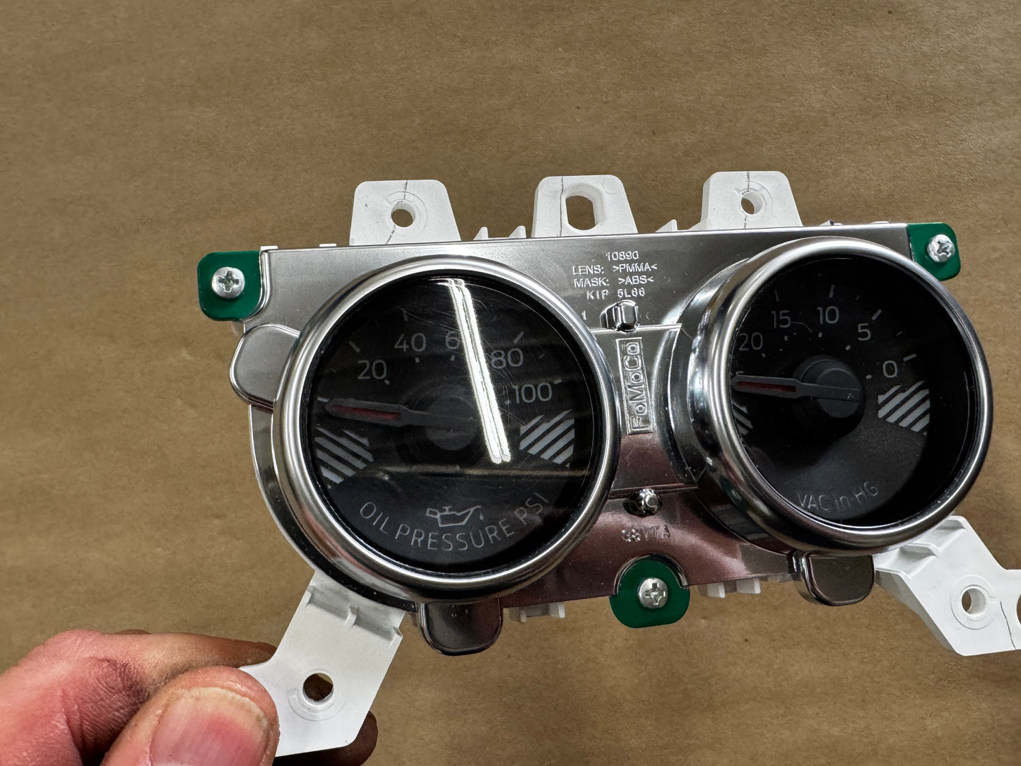 2018-2023 Ford Mustang GT 5.0 PP1 Aluminum Dash Trim Gauges Oil Pressure Vacuum