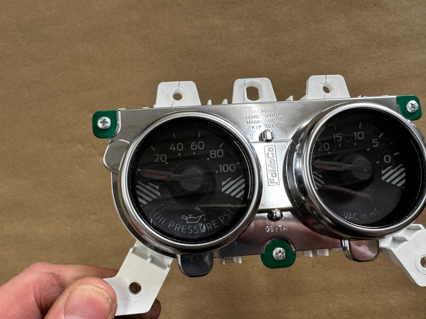 2018-2023 Ford Mustang GT 5.0 PP1 Aluminum Dash Trim Gauges Oil Pressure Vacuum