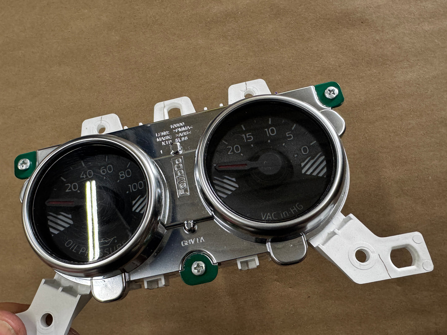 2018-2023 Ford Mustang GT 5.0 PP1 Aluminum Dash Trim Gauges Oil Pressure Vacuum