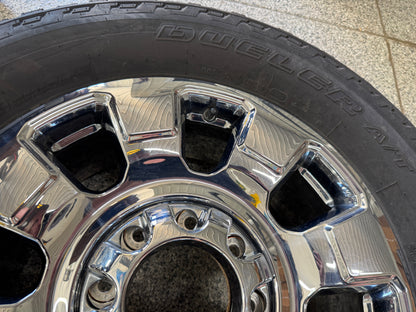 2023-2026 Ford F-250 F-350 Chrome Wheels Rims 20x8 Set Tires Bridgestone 275/65/20